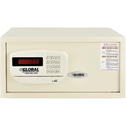 Miniatura 2 de Global Industrial Cerradura electrónica personal segura de hotel con ranura para tarjeta y teclado, capacidad de 1.2 pies cúbicos, con llave