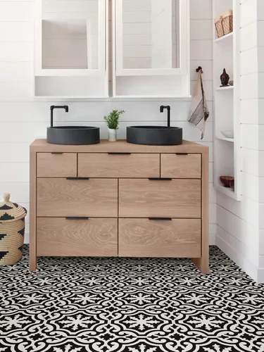 Miniatura 8 de FloorPops FP3895 Emilia - Azulejos autoadhesivos para suelo, neutros