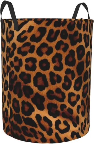 Miniatura 2 de Cool Cheetah Leopard print Circular Hamper Waterproof Storage Bin Organizer Basket Laundry Hamper With Handles For Clothes Toys Small