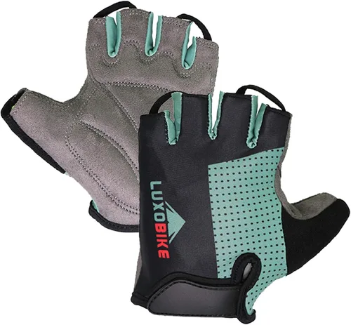 Guantes de ciclismo, guantes de bicicleta de montaña, guantes de bicicleta Antideslizante, absorción de golpes, acolchado, transpirable, medio dedo