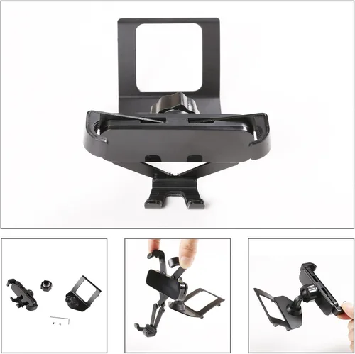 Miniatura 5 de Para BMW Serie 3 E90 E91 E92 E93 360-Degree Rotary Teléfono Celular Titular Negro (B))