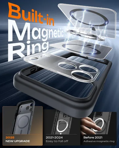 Miniatura 364 de TOCOL Funda para iPhone 11, compatible con Magsafe, protección completa de cámara, imanes integrados, protección contra caídas, funda translúcida
