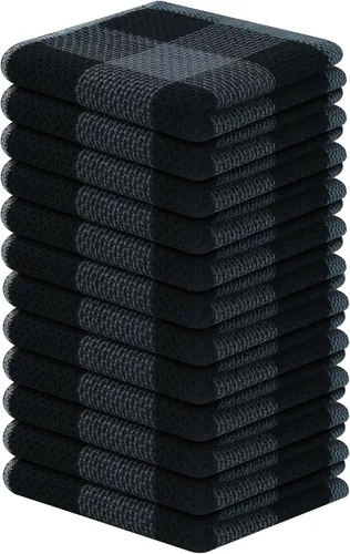 Miniatura 32 de Mordimy Toallas de cocina 100% algodón con tejido de gofre, 13 x 28 pulgadas, paños de cocina súper suaves y absorbentes para secar platos, paquete