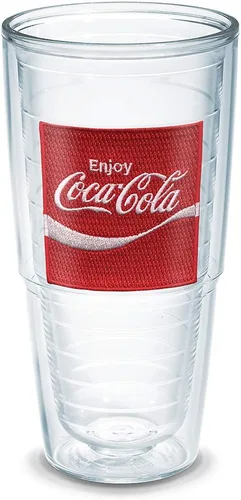 Miniatura 16 de Tervis Coca-Cola - Vaso térmico Coke Enjoy con emblema y tapa roja, 16 onzas, transparente
