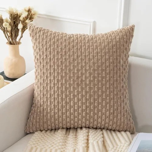 Miniatura 11 de UGASA - Funda de almohada decorativa de pana suave de otoño de 12 x 20 pulgadas, diseño bohemio a rayas, oblonga, para sofá, sala de estar, cama