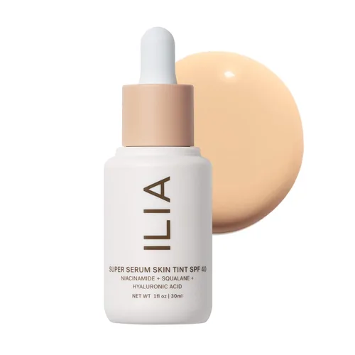 ILIA - Tinte de piel Super Serum SPF 40 | Sin comedogénesis, vegano, ligero para ayudar contra la luz azul, + contaminación mientras hidrata, Balos