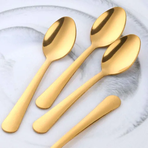 Miniatura 8 de Juego de 12 cucharas de café, mini cucharas de café, cucharas de café expreso de acero inoxidable, cucharas pequeñas para postre, té, aperitivo, 4.5