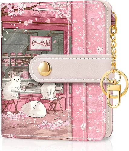 Miniatura 41 de Jogjam Cartera pequeña para mujer, Rfid delgada y compacta para tarjetas de crédito, billetera plegable de piel sintética, bolsillo con cremallera