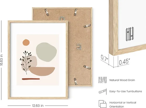 Miniatura 3 de HAUS AND HUES Arte de pared bohemio de mediados de siglo, impresión minimalista moderna y arte bohemio neutro, pintura de hojas tropicales beige