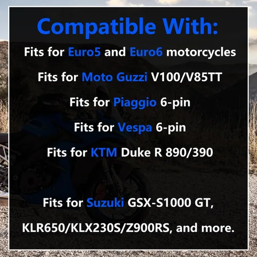 Miniatura 2 de Cable adaptador OBD2 de 6 pines, compatible con Guzzi Suzuki, Yamaha, Davidson, Piaggio, Vespa, motocicleta, OBD, cable adaptador de escáner