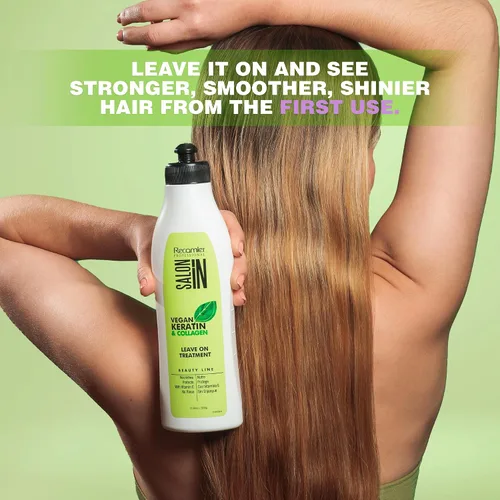 Miniatura 6 de Salon In by Recamier - Tratamiento sin enjuague de queratina vegana Tratamiento sin enjuague para el cabello con queratina vegana y colágeno