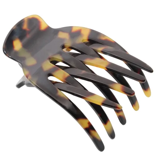 Miniatura 12 de French Amie Bear Paw Aqua Marble Pequeño 2 ¾" Celuloide hecho a mano para salón de belleza, diapositiva lateral, mandíbula de yoga