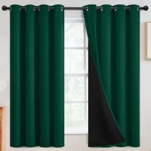 Miniatura 134 de SimpleHome - Cortinas opacas 100% para recámara, cortinas de ventana con ojales beige, con aislamiento térmico, cortinas de oscurecimiento