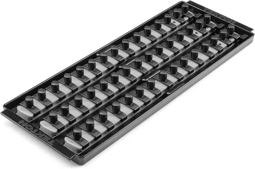 Miniatura 21 de TEKTON 3/8 Pulgadas de accionamiento x 8 Pulgadas de riel de enchufe, 10 clips (negro) OSR11210 Fabricado en EE. UU