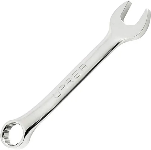URREA Llave combinada de 12 puntos, herramienta mecánica de corto alcance de 0.276 in con diseño compacto y acabado de níquel cromado totalmente