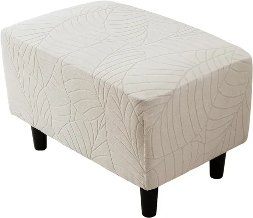 Miniatura 44 de Eco-Ancheng Funda elástica para silla, funda otomana rectangular de almacenamiento, funda otomana para reposapiés, fundas otomanas para taburete