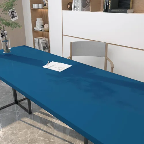 Miniatura 2 de Decotalk Papel adhesivo azul para encimeras, papel adhesivo azul marino, impermeable, para despegar y pegar, papel tapiz para gabinetes, papel tapiz