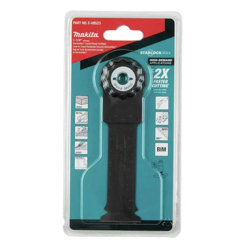 Miniatura 3 de Makita E-08523 StarlockMax® Multiherramienta oscilante de 1-1/4" Hoja de corte curvada bimetálica