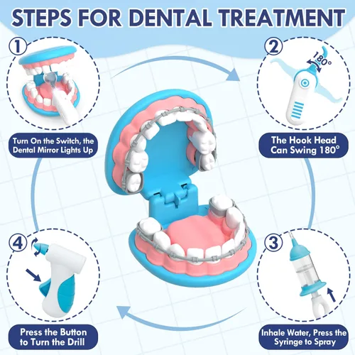 Miniatura 3 de Kit de Médico de Lehoo Castle para Niños Pequeños de 3 a 5, Juego de Dentista para Niños, Juguetes para Niñas y Niños de 4+ Años, Juego