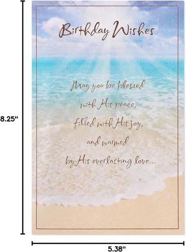 Miniatura 9 de American Greetings Tarjeta de cumpleaños religiosa (playa)