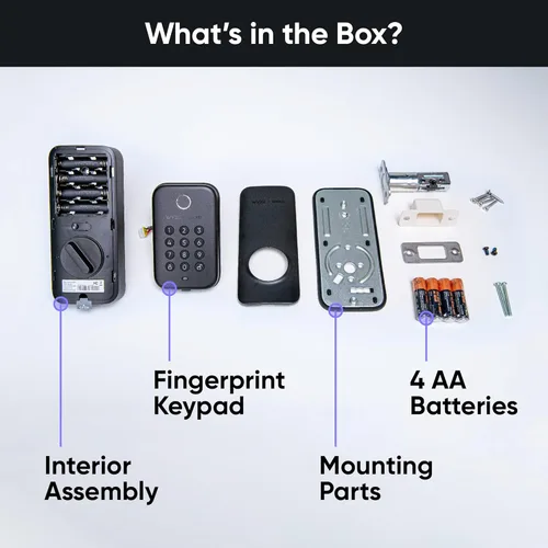 Miniatura 6 de Wyze Cerrojo de Bloqueo Automático, Entrada sin Llave con Huella Dactilar para Puerta, Reemplazo de Cerradura Inteligente Bluetooth, Teclado Níquel