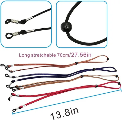 Miniatura 5 de KECHIO Correa de soporte para lentes de ojos, correas para gafas para hombres y mujeres, soportes para anteojos alrededor del cuello, cadena