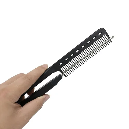 Miniatura 7 de Peine para enderezar el cabello con forma de V Peines rectos Peine de separación de moda para mujeres Uso rápido