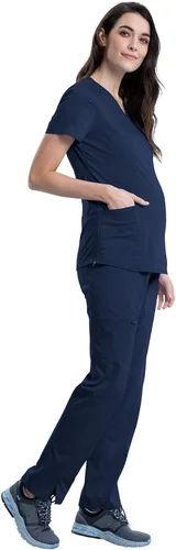 Miniatura 4 de Cherokee WW688 - Camiseta médica de maternidad con 2 bolsillos, tela transpirable y elástica en 2 direcciones