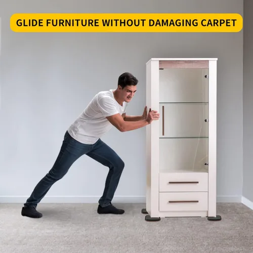 Miniatura 5 de new space Deslizadores de muebles de 3 pulgadas, 12 deslizadores para mover muebles, deslizadores de muebles resistentes para alfombras