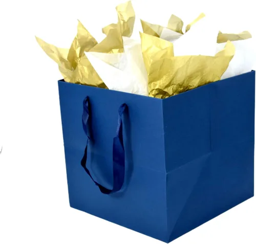 Miniatura 9 de JUNESHE Bolsa de regalo cuadrada negra grande con asas y papel de seda, 9.84 pulgadas, gran envoltura de regalo gigante para cumpleaños, boda