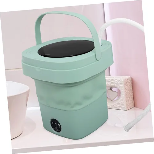 Miniatura 3 de KOMBIUDA Mini lavadora portátil para el hogar dormitorio uso eficiente función ahorro de espacio cubo lavadora
