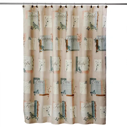 Miniatura 30 de SKL Home by Saturday Knight Ltd. Cortina de ducha de tela Hopscotch, color gris, 72x72 pulgadas Hopscotch (gris)