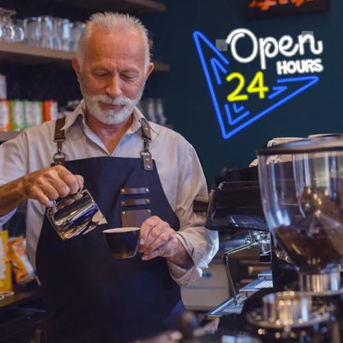 Miniatura 5 de Letrero de neón abierto las 24 horas, letrero LED, letrero de luz de neón de bar, letrero abierto las 24 horas, Pub bar, tienda de conveniencia