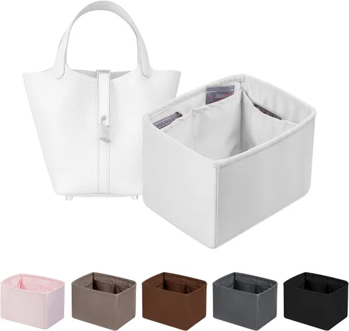 Miniatura 26 de Organizador de bolso para bolsa de lujo, tela de satén ligera y suave con bolsillos, ideal para viajes, compras y uso diario, opciones multicolor