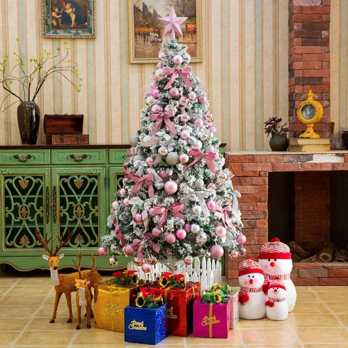 Miniatura 121 de AMS Esferas de Navidad de 2.36 pulgadas/60mm, 34 unidades, adornos grandes, decoraciones para fiestas, inastillables, colgantes festivos para Negro