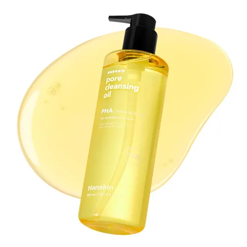 Hanskin Aceite Limpiador de Poros, Limpiador de Aceite para el Rostro, Removedor de Maquillaje y Sebo de Puntos Negros, Limpiador Coreano de Poros
