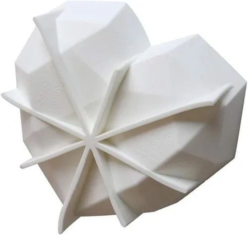 Miniatura 2 de Diamond Heart Love Mousse - Bandejas de silicona para hornear, grado alimenticio y libre de BPA, no pegajoso, adecuado para mousse, brownie