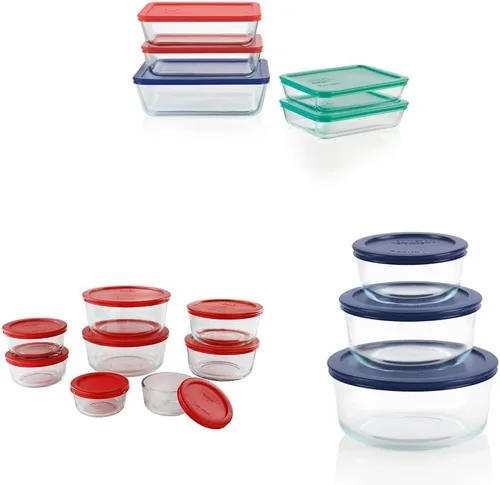 Miniatura 2 de Pyrex Paquete de 44 recipientes de almacenamiento de vidrio (24 + 14 + 6)