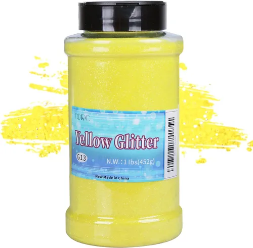 Miniatura 34 de TORC Purpurina fina roja de 1 libra y 16 onzas de purpurina en polvo para vasos, resina para manualidades, slime, cosméticos, pintura de uñas, Rojo