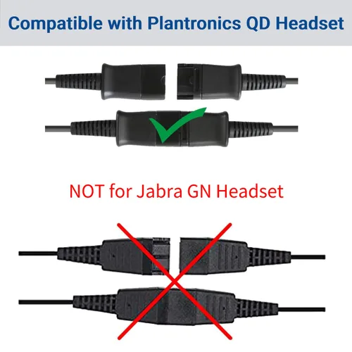 Miniatura 5 de Adaptador U10P-S RJ9 a QD HIS Cable para auriculares de desconexión rápida Plantronics Cable de bobina compatible con Yealink T20P T21P T26P T23G