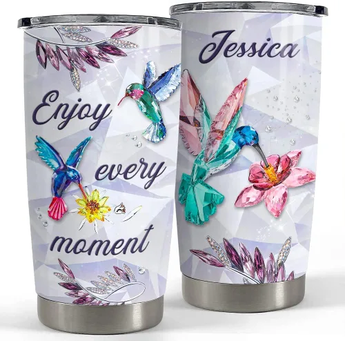 Miniatura 19 de SANDJEST Vaso personalizado de abeja con girasol de miel de 20oz 30oz con tapa, regalo para mujeres, niñas, hija, hermana, amantes de los animales