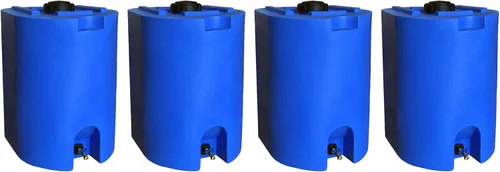 Miniatura 11 de WaterPrepared Tanque de Agua Portátil, Mango de Plástico y Espita de Manguera, 35 Galones, Azul - Dispensador de Bebidas e Hidratación de Servicio