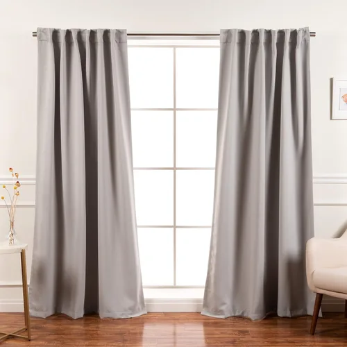 Miniatura 38 de Best Home Fashion Paneles de Cortinas Opacas Premium - Tratamiento de Ventana con Aislamiento Térmico Sólido Cortinas Opacas para Dormitorio