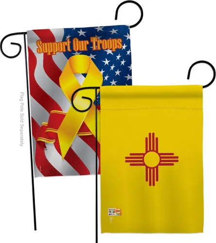 Miniatura 10 de New Mexico Garden Flags 2pcs Pack Americana States USA American Territories Republic Country Particular Area Small Decorative Gift Yard House Banner