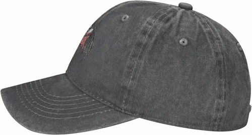 Miniatura 4 de Cowboy Hat Trendy Hats for Man and Women Djustable Four Season Outdoor Baseball Cap of Hell Skull with Angel Deep Heather