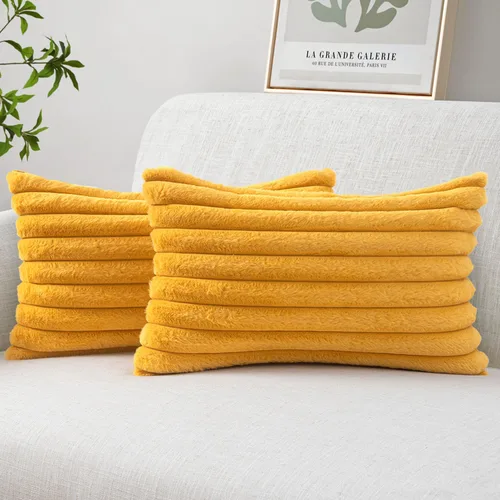Miniatura 34 de MIULEE Juego de 2 fundas de almohada decorativas de piel sintética de 16 x 16 pulgadas, decoración moderna de primavera para el hogar, almohadas