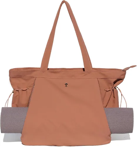 Miniatura 25 de ESVAN Bolsa de yoga para mujer, bolsas de hombro con cordón para oficina, entrenamiento, viajes, transporte, pilates, gimnasio y playa Púrpura