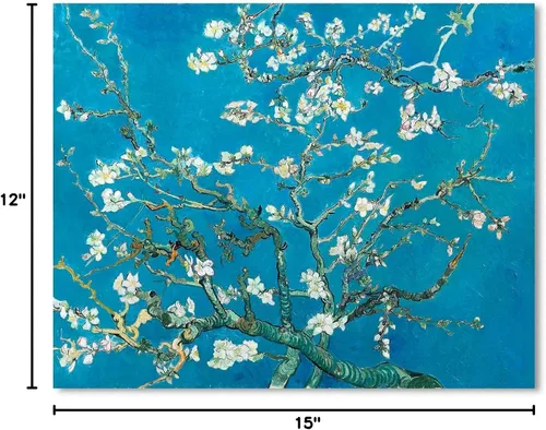 Miniatura 7 de Van Gogh Arte de Pared en Lienzo: Reproducción de Pintura al Óleo Almendro en Flor Imagen de Flores Decoración de Habitación, Impresiones de Arte