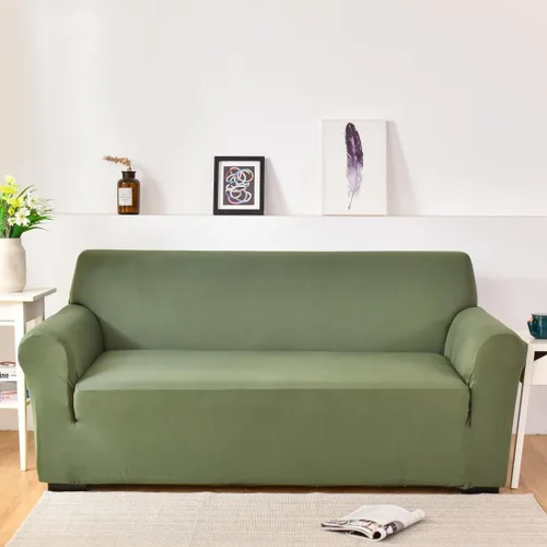 Miniatura 2 de Funda elástica para sofá de color sólido para sofá de 1/2/3/4 plazas, fundas para sofá modular en forma de L, protector de muebles con fundas