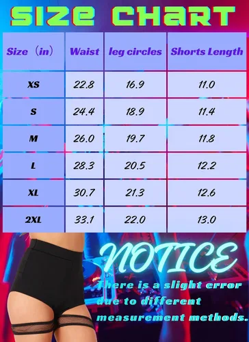 Miniatura 14 de Pantalones cortos para mujer, sexy, rave, color negro, para yoga, baile, bikini de cintura alta, traje de concierto de música